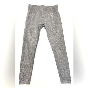 Gymshark Gray Vital Seamless Leggings 25” Logo High Rise Medium Women